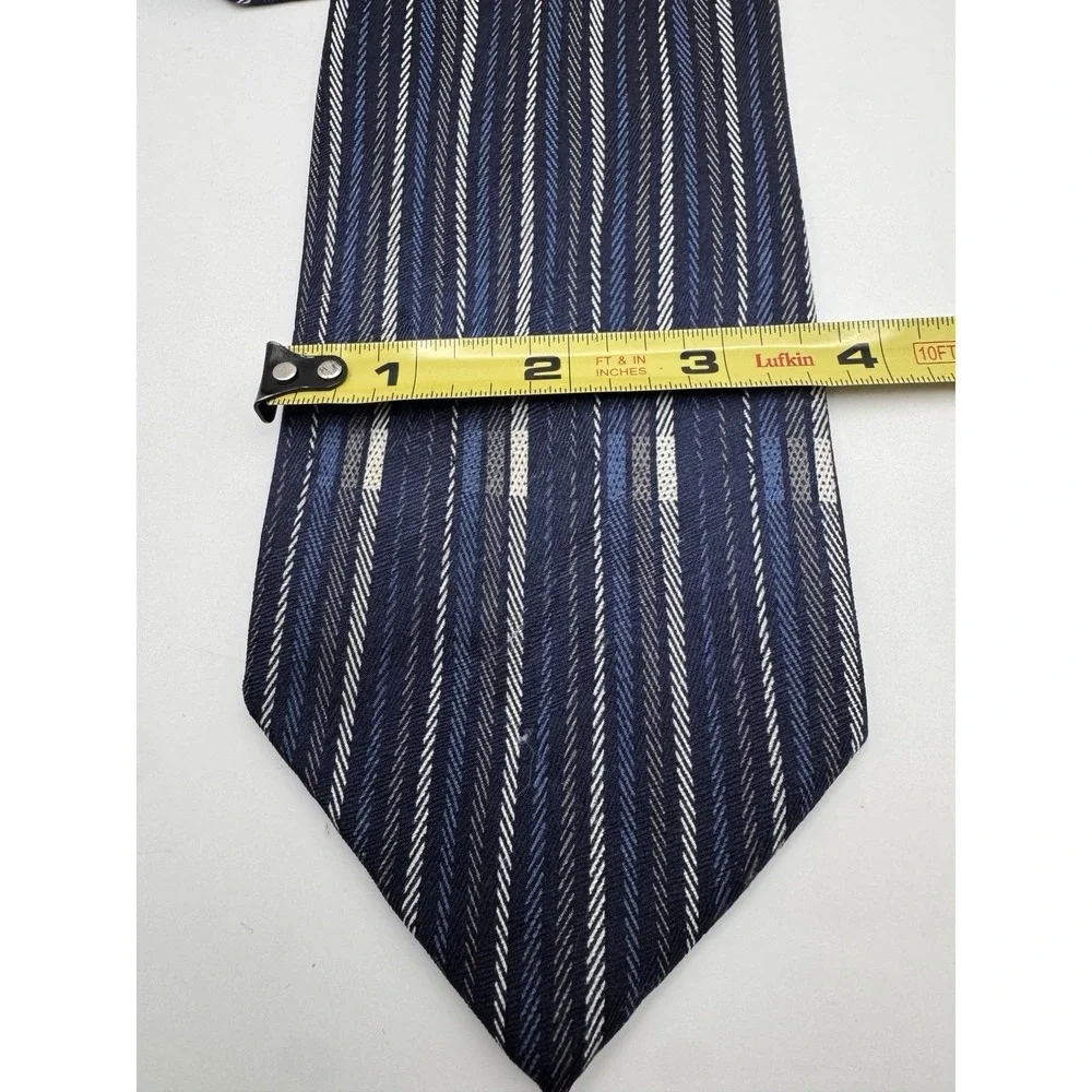 Vintage‎ Franco Ventura Venezia Silk Tie - Handmade in Italy - Blue Stripe